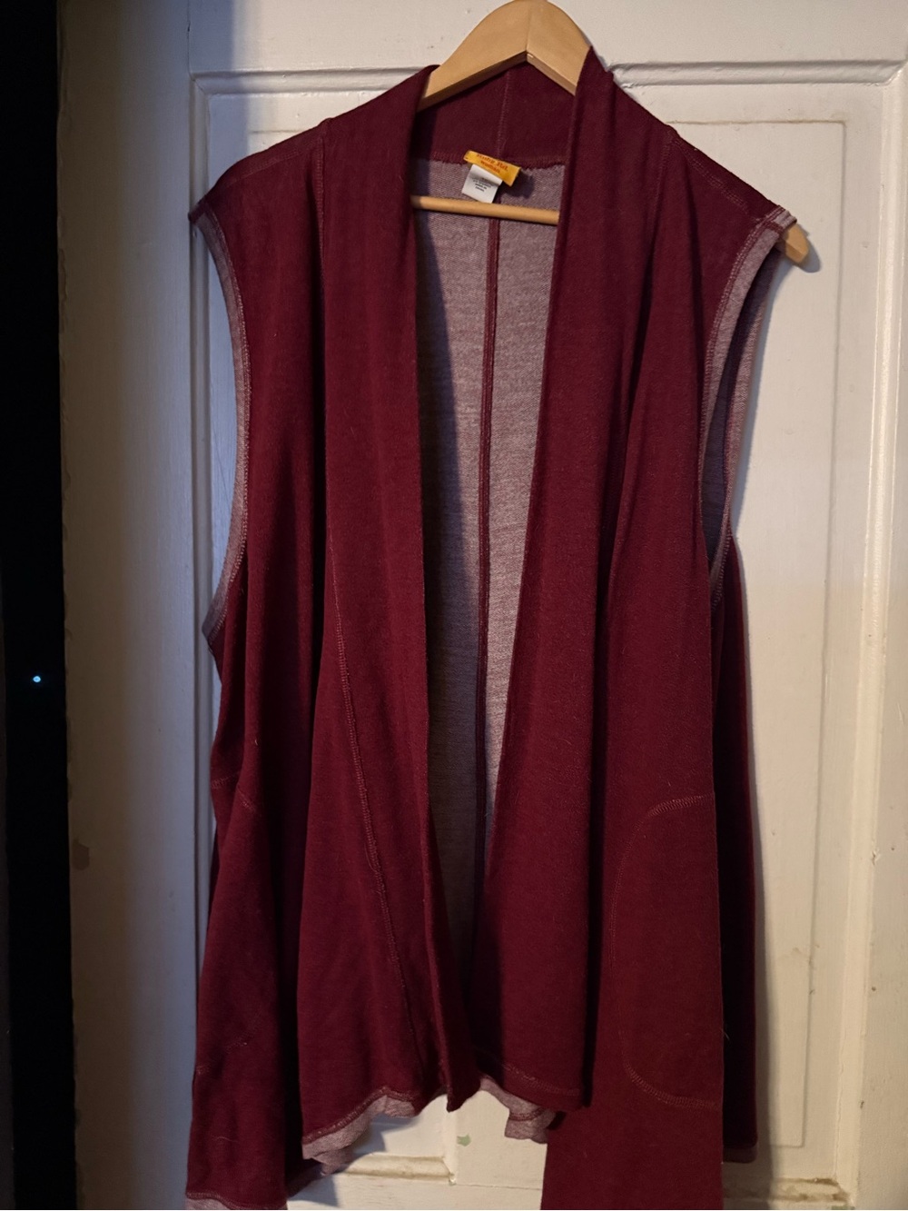 Ruby Rd. Sleeveless Open-Front Cardigan Vest - Burgundy